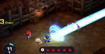 Super Mario RPG Remake - Attack Punchinello with Geno Beam