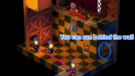 hide behind the wall