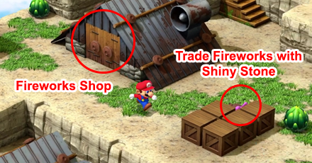 Super Mario RPG Remake - Trade Fireworks with Shiny Stone from Girl Mole