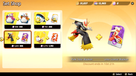 Pokemon UNITE - Punk Style (Blaziken) in Set Shop.png