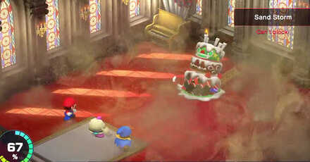 Super Mario RPG Remake - Blundt Attacking with Sand Storm