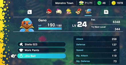 Super Mario RPG Remake -  Geno Using Jinx Belt for Culex 3D