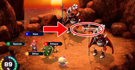 Super Mario RPG Remake - Target Points to Real Speardovich