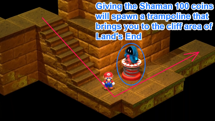 Super Mario RPG - Belome Temple Shaman Trampoline