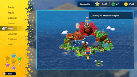 Super Mario RPG Remake - Open Menu and Select Map