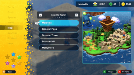 Super Mario RPG Remake - Choose the Area to Travel