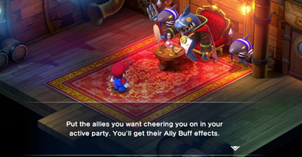 Super Mario RPG Remake - Set Up Active Members for Cheering