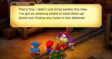 Super Mario RPG Remake - Leveled-Up Punchinello in Mole Mines
