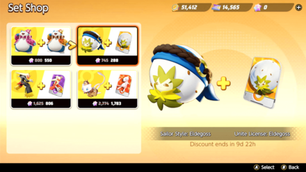 Pokemon UNITE - Sailor Style (Eldegoss) in Set Shop.png