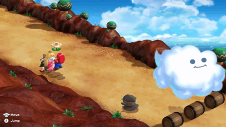 Super Mario RPG Remake - Reach Peach to Get a Flower