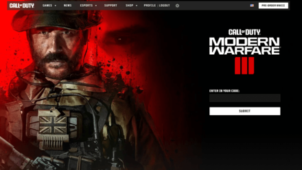 Modern Warfare 3 - Redeem Codes Website