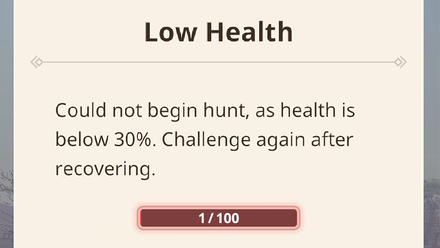 Monster Hunter Now - Low Health Warning