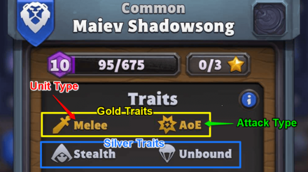 Warcraft Rumble - Traits Display