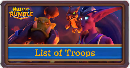 Warcraft Rumble - List of All Troops Banner