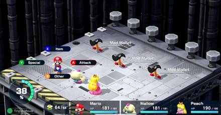 Super Mario RPG Remake - Mad Mallet Battle Before Clerk