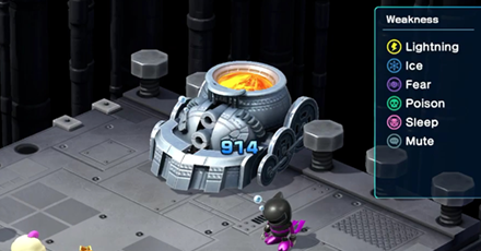 Super Mario RPG Remake - Cast Status Effects on Gunyolk and Factory Chief