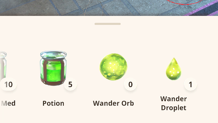 Monster Hunter Now - Items Menu