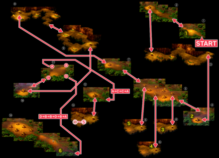 Super Mario RPG - Forest Maze Map