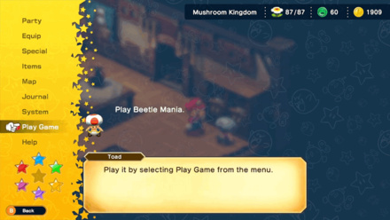 Super Mario RPG Remake - Play Game from the Menu Screen