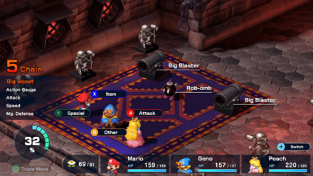 Super Mario RPG Remake - Course 2 - Room 3 - Battle 1