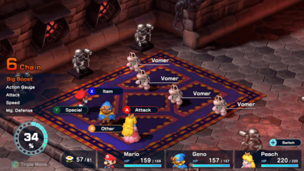 Super Mario RPG Remake - Course 2 - Room 3 - Battle 2