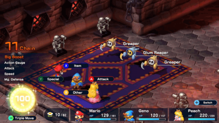 Super Mario RPG Remake - Course 1 - Room 2 - Battle 4