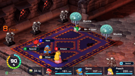 Super Mario RPG Remake - Course 1 - Room 2 - Battle 2