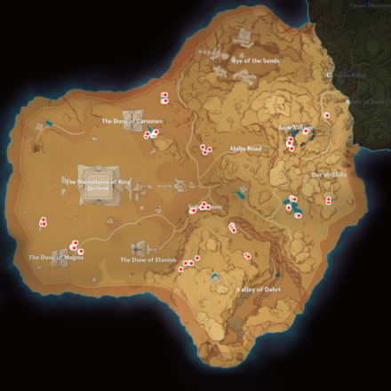 Genshin Impact - Ajilenakh Nut Locations