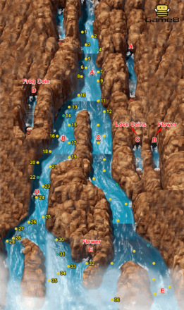 Super Mario RPG Remake - Midas River Waterfall Map