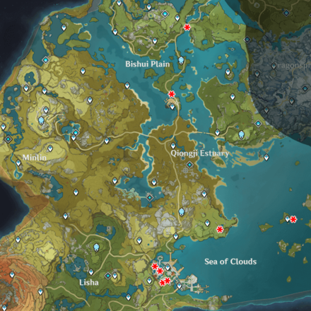 Genshin - All Emerald Finch Locations Liyue