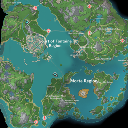 Genshin - All Bluecrown Finch Locations Fontaine