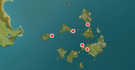 Genshin - Ocean Crab Map Location