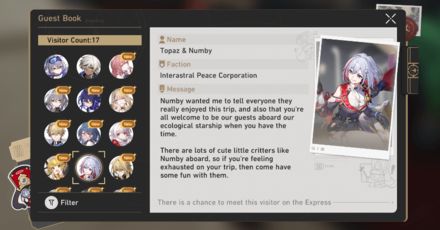 Honkai Star Rail - 1.5 Gameplay Update - Guest Book Feature