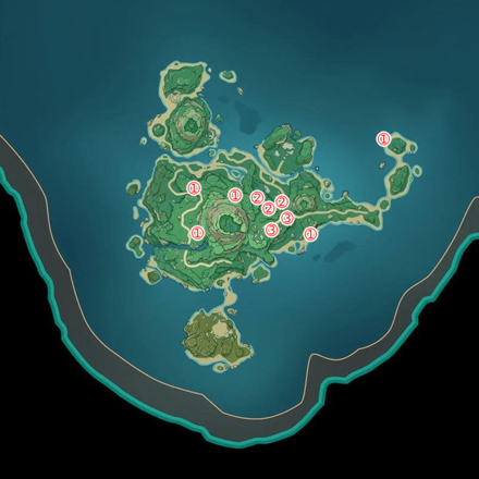 Genshin - Abyss Mages Locations in Tsurumi Island