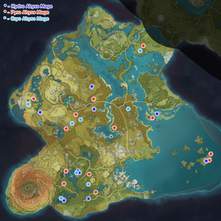 Genshin - Abyss Mage Liyue Locations