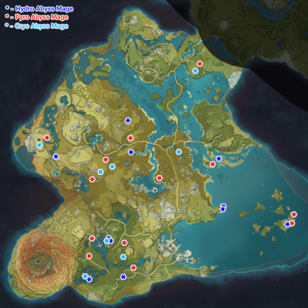 Genshin - Abyss Mage Liyue Locations