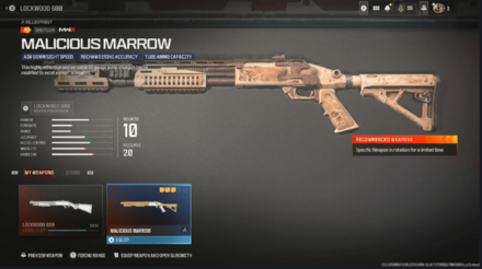 Modern Warfare 3 - Malicious Marrow Weapon