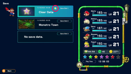 Super Mario RPG - Clear Data