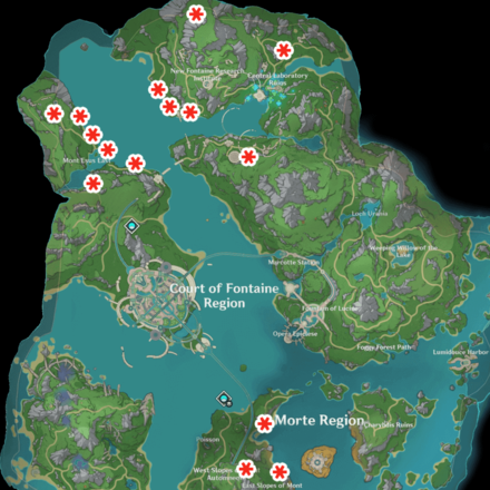 Genshin - Fatui Operatives Map Locations 4.2