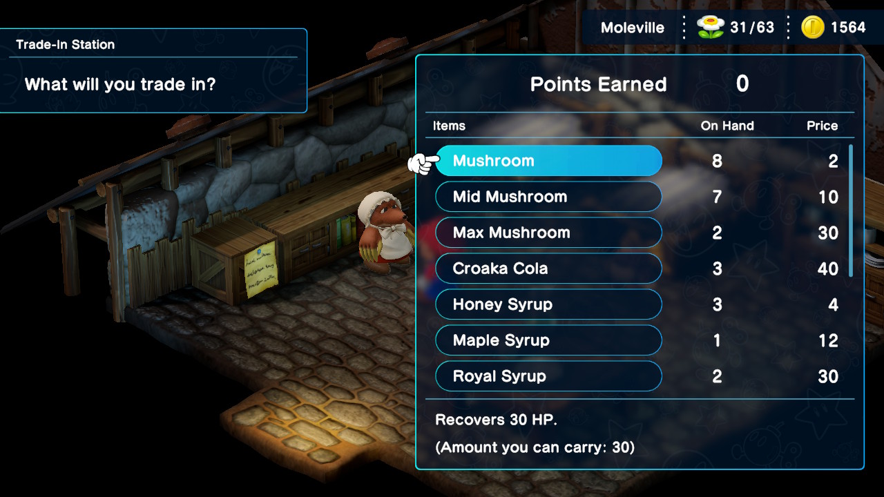Super Mario RPG - Moleville Swap Shop