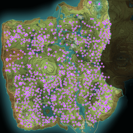 Genshin - All Sumeru Rose Locations Map