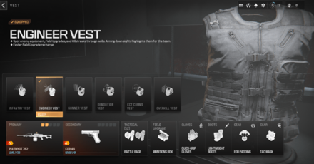 Modern Warfare 3 - Equip the Engineer Vest for Extra Tacticals