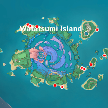 Genshin Impact Red-Finned Unagi Map