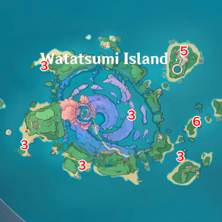 Genshin Impact Adorned Unagi Map