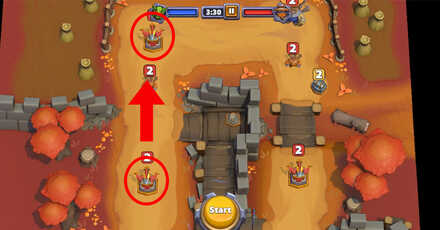 Warcraft Rumble - Siege the Left Guard Towers of Foe Reaper 4000