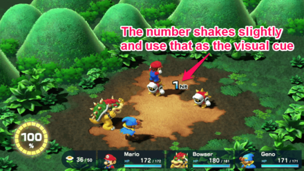 Super Mario RPG Remake - Use the Number as a Visual Cue