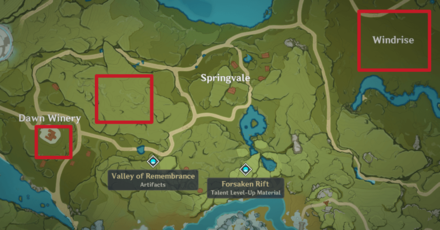 Genshin Impact - Legless Wild Non-Fish Creature Locations in Mondstadt