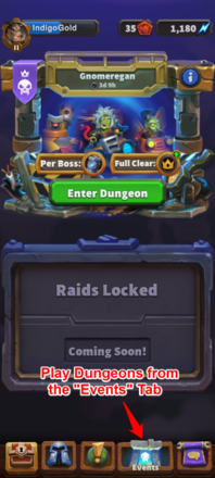 Warcraft Rumble Dungeons From Events Tab