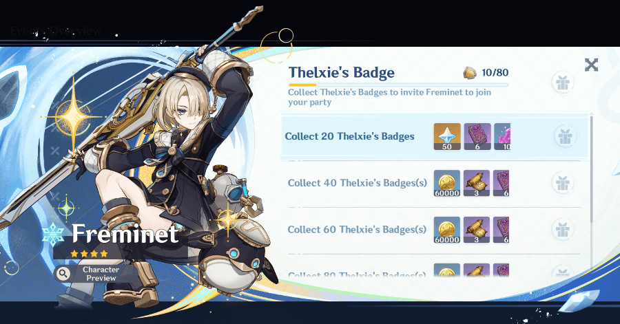 Genshin - Get Free Freminet at 80 Thelxie