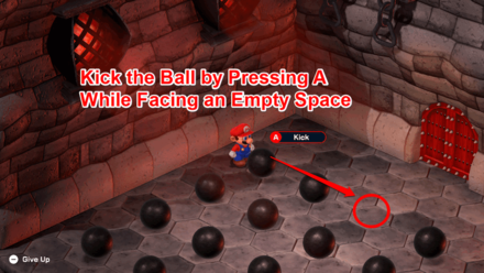 Super Mario RPG Remake - Kick the Ball While Facing an Empty Space